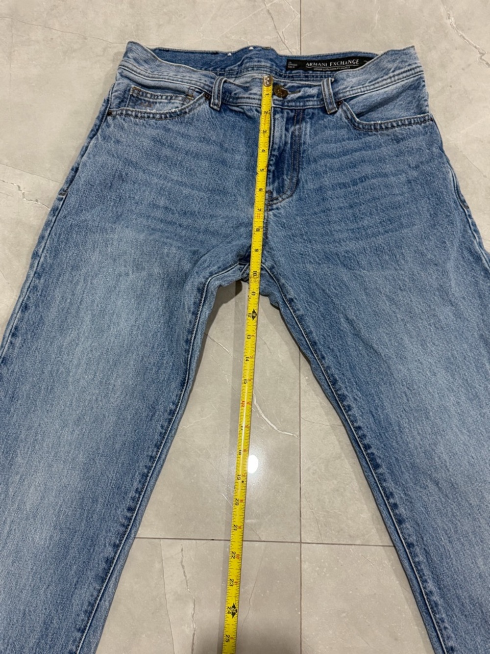 Armani Exchange Men's Light Blue Straight Jeans 30X30